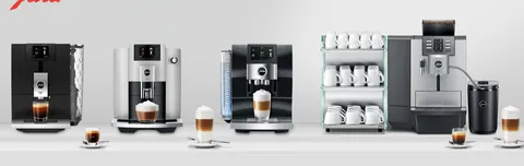 A range of Jura automatic coffee machines available from Corporate Coffee