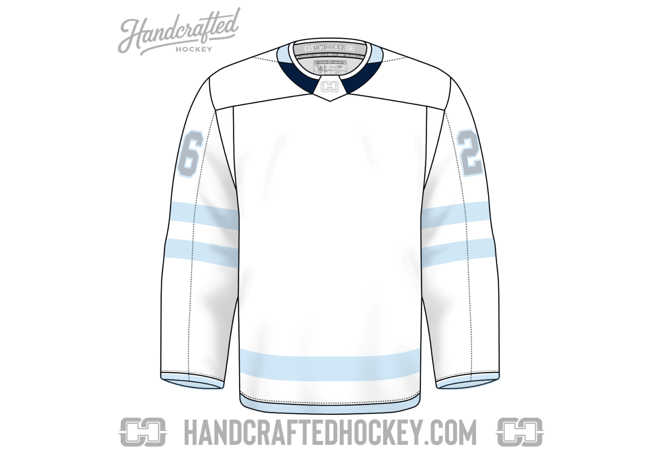Custom hockey jersey designed at Handcrafted Hockey